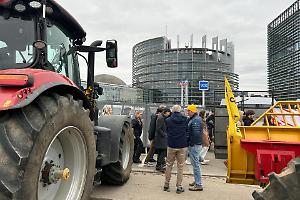 Trattori in marcia a Strasburgo contro il Mercosur