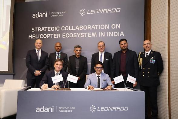 Leonardo, intesa con Adani per la produzione di elicotteri in India